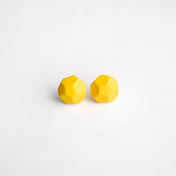 Picture of Lemon Silver Earrings 'Stones'