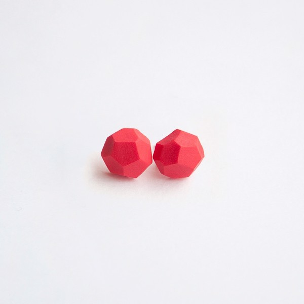Picture of Strawberry Silver Earrings 'Stones'