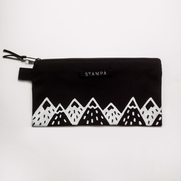 Picture of Long Black Mountains Zipper Vegan Pouch