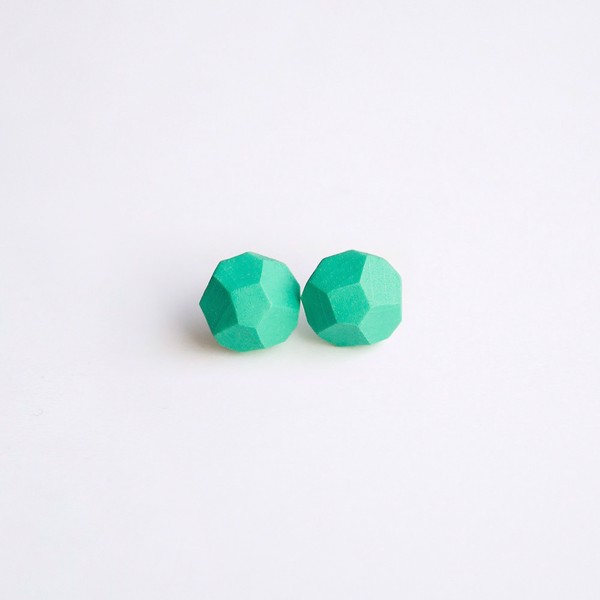 Picture of Mint Silver Earrings 'Stones'