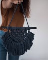 Picture of Small Graphite Macrame Wall Hanging