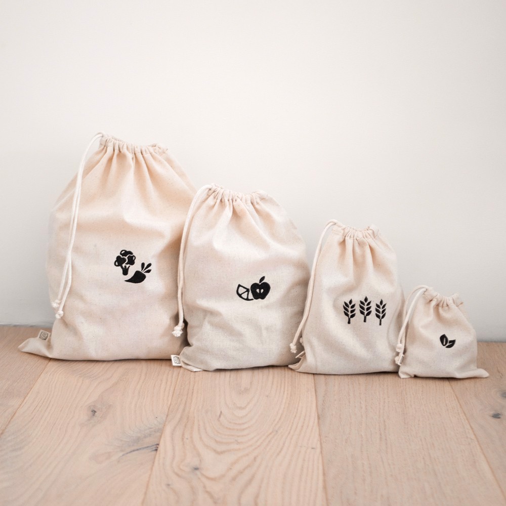 Monimal. Cotton Storage Pouches Set