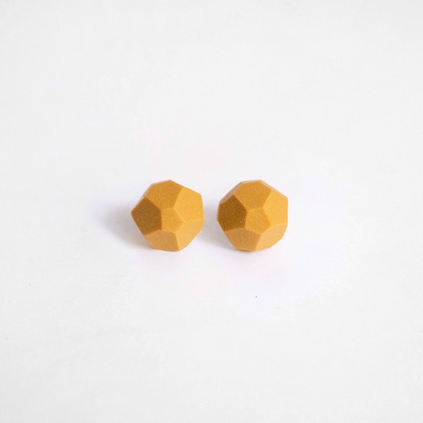 Picture of Mustard Silver Earrings 'Stones'