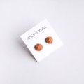 Picture of Pumpkin Silver Earrings 'Stones'