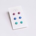 Picture of Frozen Set Silver Earrings 'Stones'