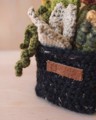 Picture of Large Crochet Garden with 7 Succulents & Cactuses in Black Pot