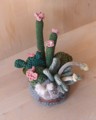 Picture of Large Crochet Garden with 7 Succulents & Cactuses in Grey Pot