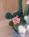 Picture of Large Crochet Garden with 7 Succulents & Cactuses in Grey Pot