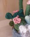 Picture of Large Crochet Garden with 7 Succulents & Cactuses in Grey Pot