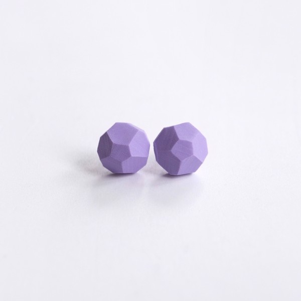 Picture of Lilac Silver Earrings 'Stones'